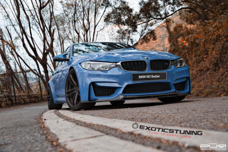 BMW M3 Sedan Yas Marina Blue by ReinArt Design on PUR Wheels '2015